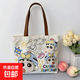 事務(wù)包蠟筆小新卡通包女2026帆布包新款大容量手提袋托特學(xué)生通勤單肩包 頭盔機車(chē)小新【容量升級】