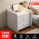 床頭柜臥室2025新款小型置物架儲物柜一體家用暖色收納柜出租房用 【升級加大百搭奶油風(fēng)】雙抽暖白色40cm