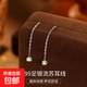 S999銀如意結耳線(xiàn)女簡(jiǎn)約小眾設計感長(cháng)款流蘇編織耳環(huán)新款耳墜耳飾 【銀色-4mm】 99銀