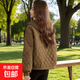 2025秋冬季新款短款棉服新款時(shí)尚連帽小個(gè)子輕薄棉衣氣質(zhì)棉襖外套 咖啡色 2XL 建議120-135斤