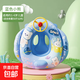 游泳圈兒童寶寶加厚坐圈防側翻卡通初學(xué)者輔助安全救生圈游泳裝備 (藍色熊)升級坐墊+送打氣筒