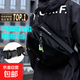 新款磁吸扣男士斜挎包大容量通勤騎行背包運動(dòng)胸包單肩包跑步防水 全網(wǎng)熱購丨旗艦款星耀黑+鑰匙扣