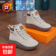 品牌踩屎感保暖運動(dòng)鞋女2025冬加絨加厚外穿寬胖腳棉鞋女 米白色 37