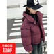 女童短款棉服冬季新款加厚外套韓版兒童洋氣紫色棉服中大童 紫色 170