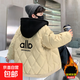 男童加厚棉服外套2025冬季新款韓版中大兒童保暖連帽派克服潮棉衣 卡其色 150 cm