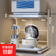 抽拉式電飯煲置物架廚房烤箱多功能支架臺面電器鍋微波爐收納架子 電飯煲置物架【奶油白53cm】