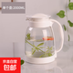 冷水壺大容量玻璃耐高溫涼白開(kāi)水杯茶壺套裝家用果汁壺防爆玻璃壺 白色(2000ML)