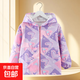 兒童罩衣加長(cháng)中大童防水防臟寶寶畫(huà)畫(huà)男女小孩吃飯外穿套護衣秋冬 多彩紫 140(適合身高115-125cm)