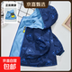 多瞇童話(huà)（duomitonghua）男童秋季外套加絨2025新款中大童上衣春 藍色 130