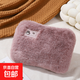 超柔軟面料熱水袋充電款暖手寶防爆電熱寶暖宮敷肚子暖寶寶電暖寶 藕色水貂絨超柔+熱水袋+充電器