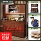 【京喜甄選】實(shí)木餐邊柜客廳靠墻儲物柜子廚房櫥柜收納置物柜酒柜 實(shí)木加高款-深胡桃色120cm