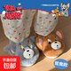 韓版風(fēng)貓和老鼠湯姆杰瑞棉拖鞋男女冬季可愛(ài)情侶保暖毛毛鞋ins風(fēng) 灰棕色半包款【鴛鴦湯姆杰瑞】 42-43 【適合41-42腳】