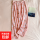 可愛(ài)卡通學(xué)生睡褲女長(cháng)褲冬季珊瑚絨加絨加厚暖暖打底褲可外穿秋褲 粉色桃子褲子 均碼 （適合80-130斤）