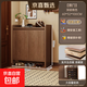 【京喜甄選】鞋柜家用入戶(hù)門(mén)口收納柜一體靠墻玄關(guān)柜入門(mén)室內鞋架 郁金赤檀色60-32-103cm【加厚實(shí)木板芯】