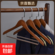【采銷(xiāo)推薦】實(shí)木衣架木質(zhì)衣架子衣服掛木質(zhì)晾衣架無(wú)痕防滑衣?lián)巫?升級款【仿古色】 10支裝
