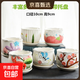 花盆陶瓷綠植盆栽帶托盤(pán)室內客廳透氣簡(jiǎn)約吊蘭綠蘿多肉家用綠植盆 豐富多彩組合6個(gè) 【以實(shí)物為準】