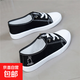 鞋子女鞋2025年新款帆布鞋ins百搭潮流小白鞋女爆款春季休閑布鞋 黑色 K16 38