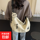 斜挎包休閑時(shí)尚大容量百搭2026新款餃子尼龍布包通勤單肩托特運動(dòng) 米白