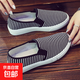 2025老北京布鞋女春夏季新款休閑平底懶人一腳蹬單鞋透氣帆布鞋女 黑色 T01 36