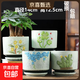 花盆陶瓷特價(jià)清倉帶托盤(pán)家用室內外綠蘿吊蘭創(chuàng  )意多肉小花盆桌面 四個(gè)手繪春暖花開(kāi)帶托盤(pán) 無(wú)規格