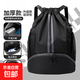 束口袋抽繩雙肩包大容量防水籃球訓練包足球裝備球鞋收納包運動(dòng)包 黑色【防污耐臟】