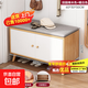 鞋架家用門(mén)口室內簡(jiǎn)易多層鞋柜爆款2025新款入戶(hù)門(mén)小窄進(jìn)門(mén)換鞋凳 【升級款 帶柜門(mén)款】60cm田園橡木色+軟包坐墊