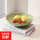 輕奢花型果盤(pán)家用塑料好用盤(pán)套裝糖果盤(pán)干果水果盤(pán)零食堅果甜品 花型果盤(pán)綠色1個(gè)