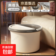 泡腳桶洗腳桶過(guò)小腿保溫家用宿舍洗腳神器按摩高深加厚養生足浴盆 【超保暖】漸離灰【36*25】加厚按摩桶+鎖溫蓋