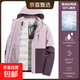 2025新款羽絨服沖鋒衣女春秋冬季三合一羽絨加厚保暖小個(gè)子外套男 女款-木槿紫【羽絨內膽/可拆卸】 L （100-120斤）