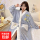 睡裙女秋冬季珊瑚絨2025新款加厚保暖睡袍中長(cháng)款甜美家居服可外穿 天藍色 RQ001 均碼