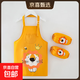 兒童無(wú)袖防水圍裙寶寶吃飯圍兜反穿衣幼兒園手工課畫(huà)畫(huà)衣防污罩衣 獅子王黃色 大碼
