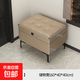 【京配物流】換鞋凳家用可坐式儲物長(cháng)條凳床尾凳收納凳多功能小凳 【貓爪皮-可儲物】卡其色60*40*40