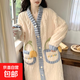 睡裙女秋冬季珊瑚絨2025新款加厚保暖睡袍中長(cháng)款甜美家居服可外穿 乳白色 RQ008 均碼