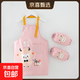 兒童無(wú)袖防水圍裙寶寶吃飯圍兜反穿衣幼兒園手工課畫(huà)畫(huà)衣防污罩衣 小綿羊粉色 大碼