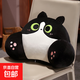 三花貓抱枕沙發(fā)靠墊辦公室腰枕汽車(chē)靠枕宿舍靠背奶牛貓可愛(ài)床頭枕 奶牛貓 50cm*35cm 含枕芯