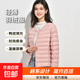 輕薄羽絨服女保暖內膽短款大碼修身時(shí)尚外套秋冬女裝圓領(lǐng) 藕粉色【正品輕薄羽絨】 XL 建議110-120斤