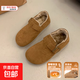 網(wǎng)紅加絨加厚勃肯鞋女冬季全包博肯豆豆鞋軟平底東北孕婦大棉鞋子 淺卡其 38