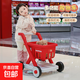 嬰幼兒學(xué)步車(chē)兒童小推車(chē)寶寶手推車(chē)購物車(chē)玩具歲學(xué)走路助步神器 紅色+阻尼+高度調節 適合70-105cm