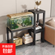 魚(yú)缸架子魚(yú)缸柜魚(yú)缸桌龜缸架魚(yú)缸底座金屬鋼架超強承重多層魚(yú)缸架 長(cháng)90*寬40*高110CM【總長(cháng)120】黑色+黑架