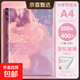 四方伙伴B5膠套記事本高顏值平攤初高中大學(xué)生考研筆記本a4大本子防凍EVA A4-200張/放松旋律(水紅) 膠套本1本