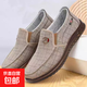 春秋款中年男鞋老北京布鞋男款TPR牛筋耐磨工作鞋軟底休閑男布鞋 TY2505咖色 軟底舒適牛筋底布鞋 39 (245mm) 標準運動(dòng)碼