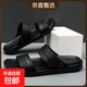 涼鞋男款夏季特價(jià)清倉撿漏新款男士開(kāi)車(chē)兩穿涼拖軟底休閑沙灘拖鞋 黑色 41