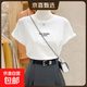 純棉字母短袖白t恤女夏季2026新款寬松韓版外穿簡(jiǎn)約體恤正肩上衣 0224白色 L 參考100-115斤