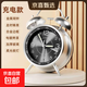 2025新款鬧鐘學(xué)生專(zhuān)用超大聲機械金屬打鈴上學(xué)起床神器初中生鐘表老式復古鬧鈴 宇宙黑-夜光指針【充電款】 4英寸