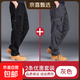 工裝褲男耐磨運動(dòng)褲男士褲直筒寬松大碼春秋季純棉多口袋休閑褲 黑色+灰色【加絨加厚】 XL 【建議150-170斤左右】