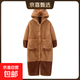 可愛(ài)卡通珊瑚絨睡袍卡皮小蜜蜂秋冬法蘭絨睡衣家居服套裝保暖女 卡皮巴拉睡袍 L 推薦身高160-170cm