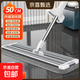2025新款免手洗平板拖把家用免洗一拖懶人凈干濕兩用布神器大墩布 太空鋁50cm拖把-共2塊原裝布