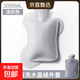 PVC注水熱水袋防爆沖水暖水袋毛絨暖宮暖肚子學(xué)生可愛(ài)灌水暖手寶 【窩內保溫】灰色2000ml+配超柔布套