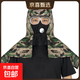 迷彩披風(fēng)帽防塵勞保牛仔披肩帽防灰防工業(yè)粉塵打磨面罩透氣耐磨 （2件裝）迷彩防塵披肩帽【帶防霧眼鏡帶呼吸閥】