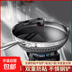 精品316不銹鋼蜂窩炒鍋不沾無(wú)涂層炒菜鍋家用平底電磁爐燃氣通用 雙面屏 34cm有蓋